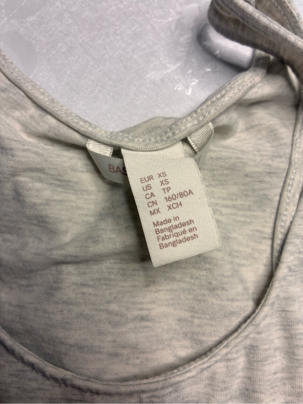 H&M Ribbed Racerback Tank Tops - Cream & Light Heather - Picture 3 of 4